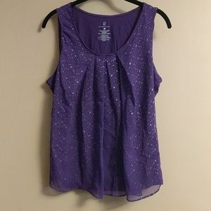 New York & Company Large purple sparkle tank